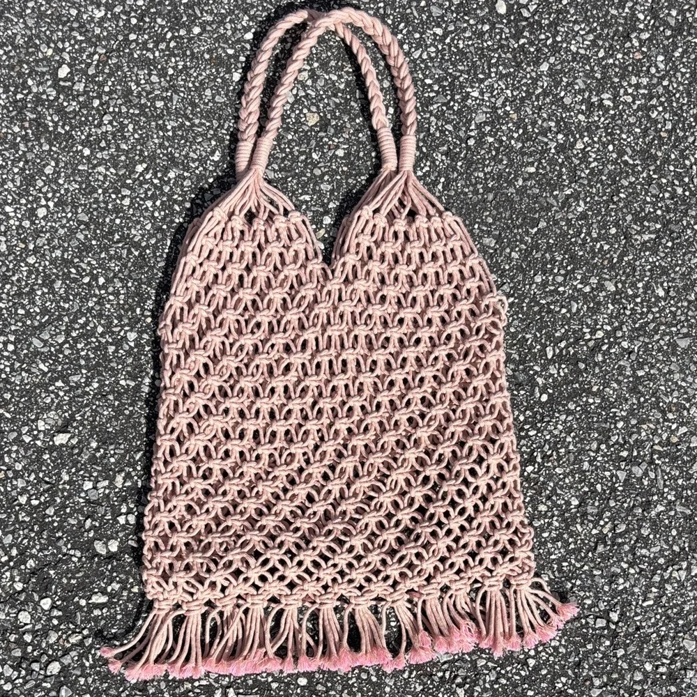 Crochet macrame Shopping tote beach bag